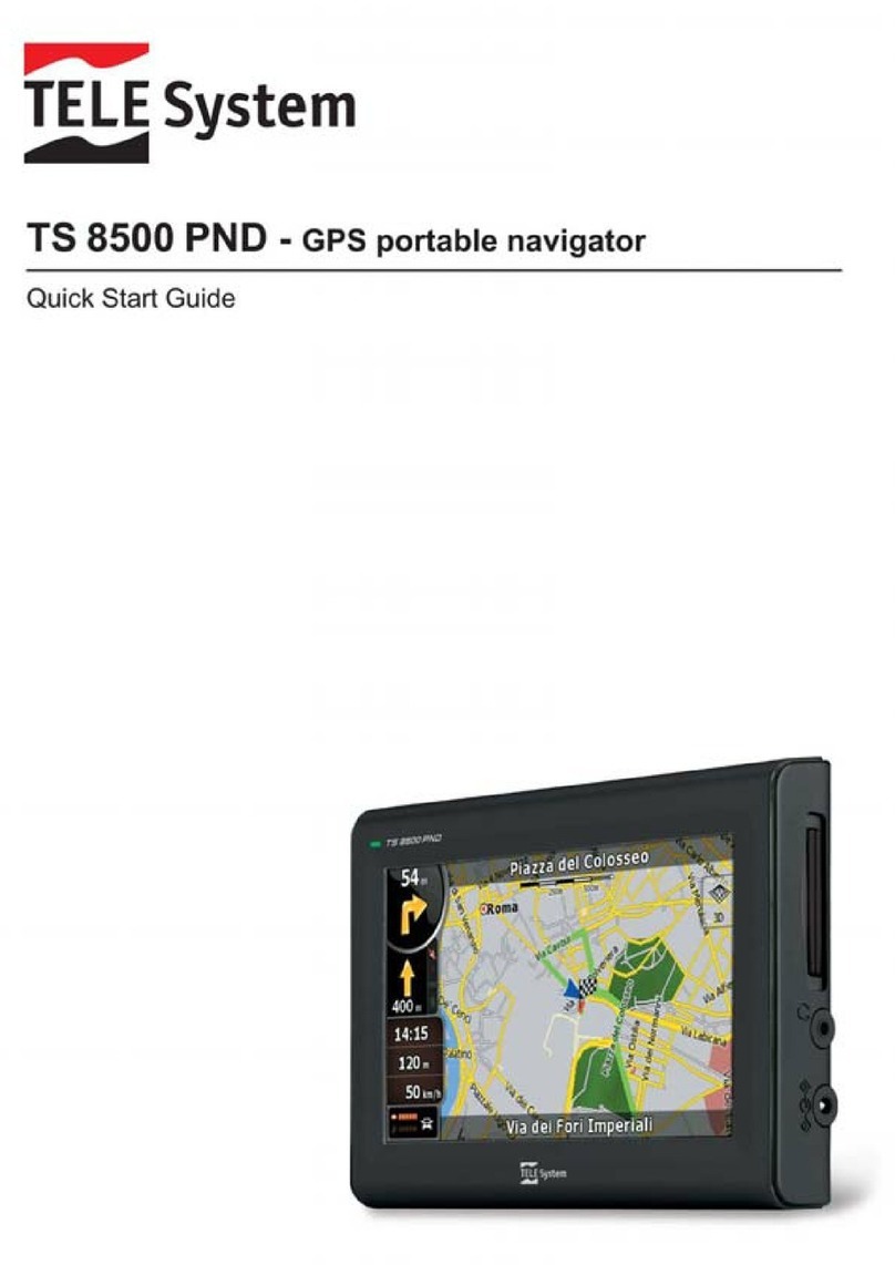 Telesystem TS 8500 PND quick start guide