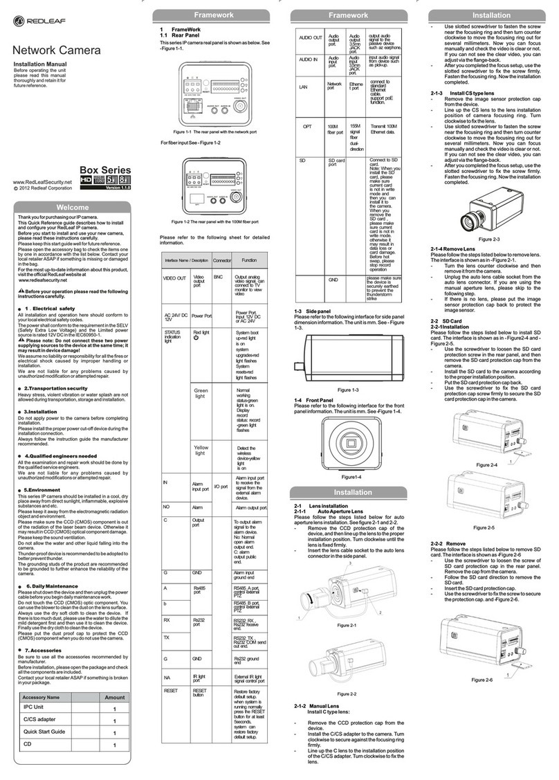 RedLeaf RLC-BF2050 installation manual