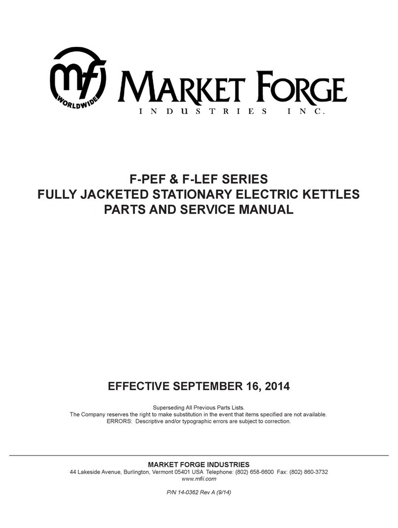 Market Forge Industries F-PEF SERIES Parts and service manual