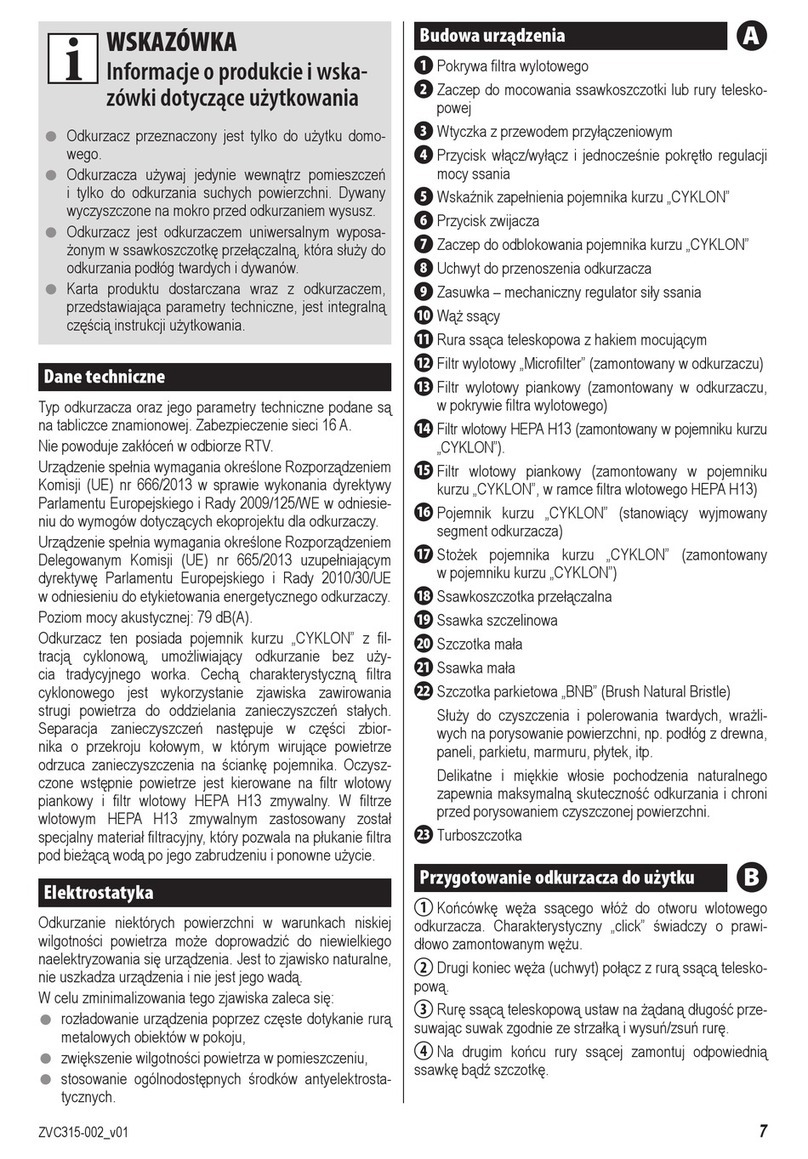 Zelmer Quigo zvc 315 SK user manual