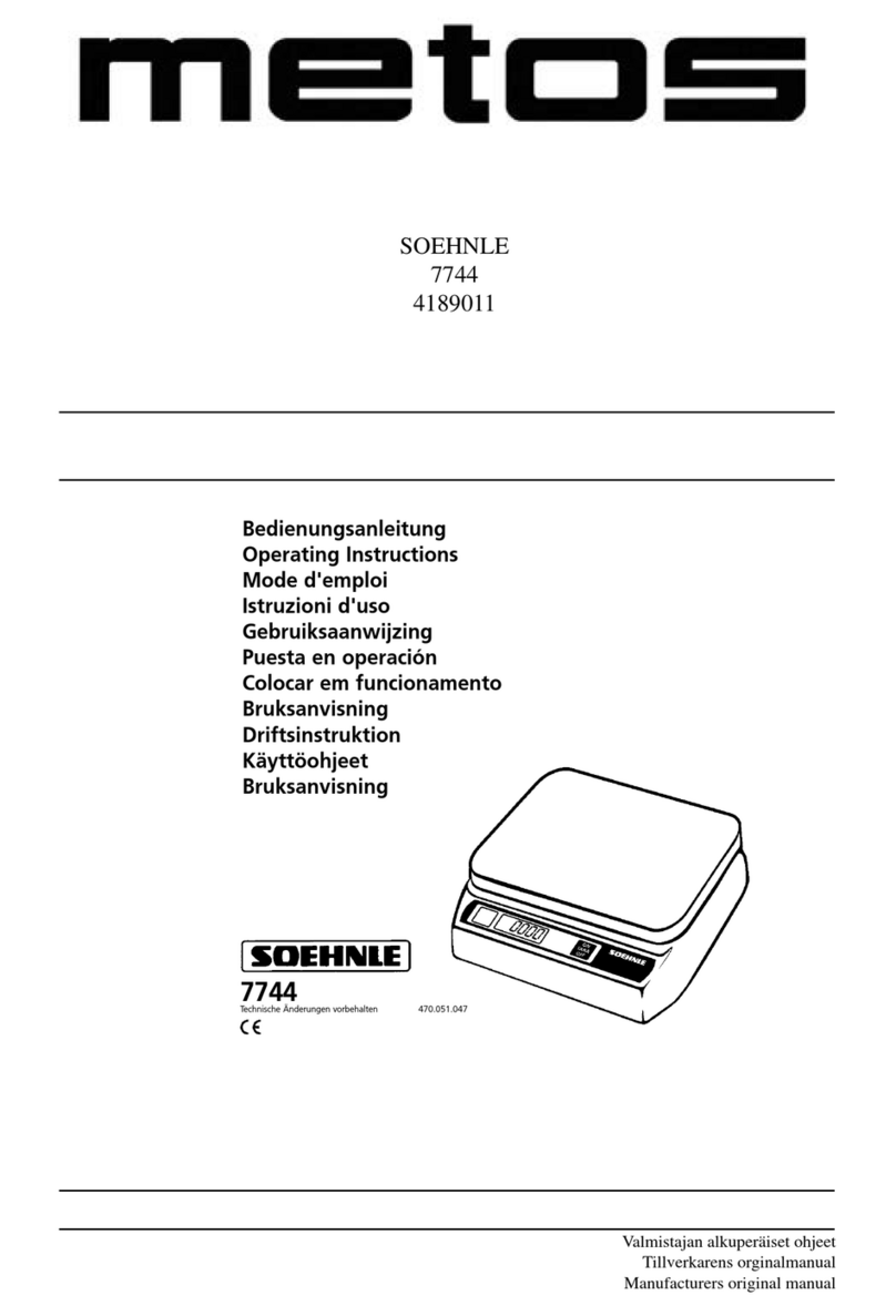 Metos Soehnle 7744 operating instructions