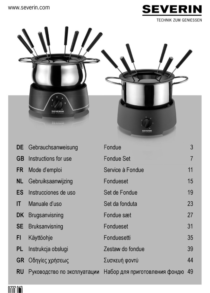 SEVERIN FO 9237 FONDUE Instructions for use