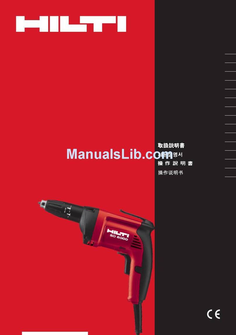 Hilti SD 6000 operating instructions Hilti SD 6000 operating instructions