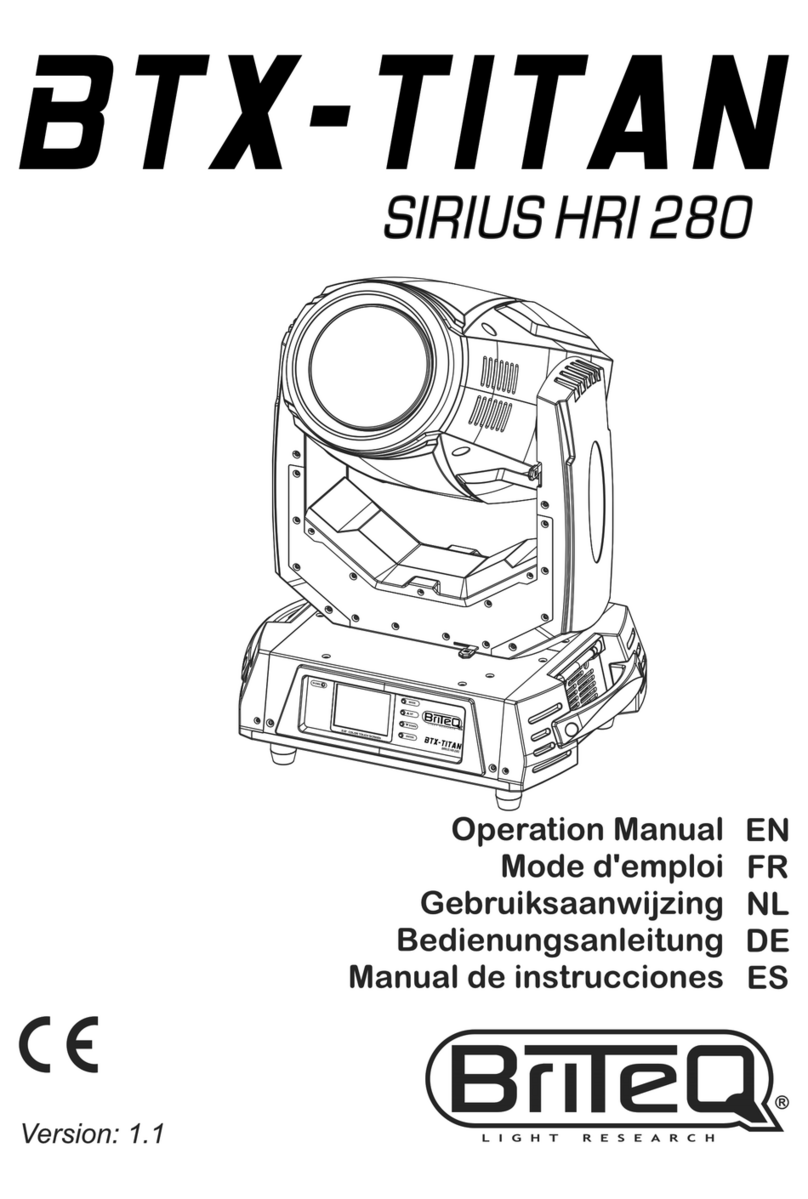 Briteq BTX-Titan Sirius HRI 280 User manual
