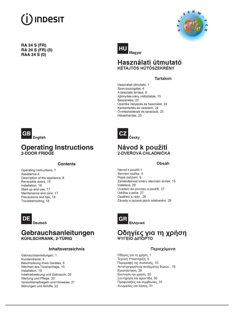 Indesit RA 24 S (FR) operating instructions