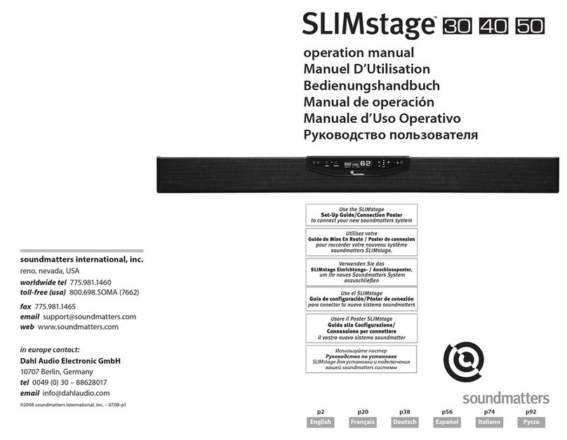 Soundmatters SLIMstage 30 Operation manual