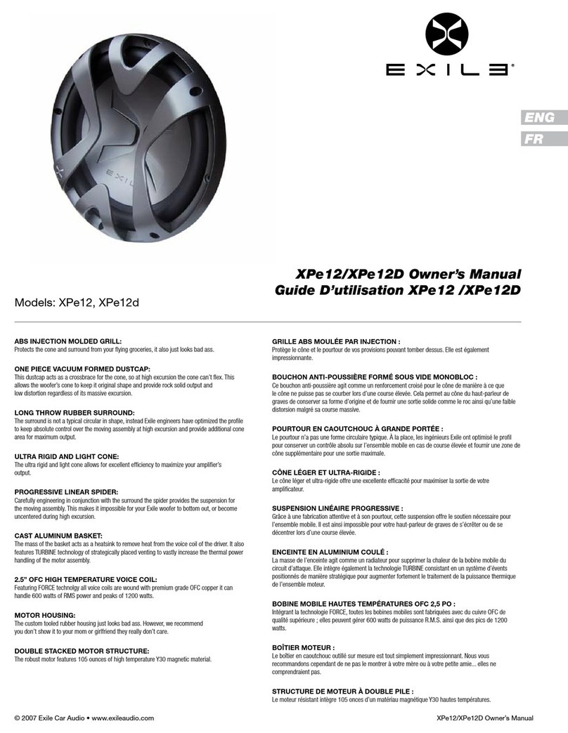Exile XPe12 owner's manual