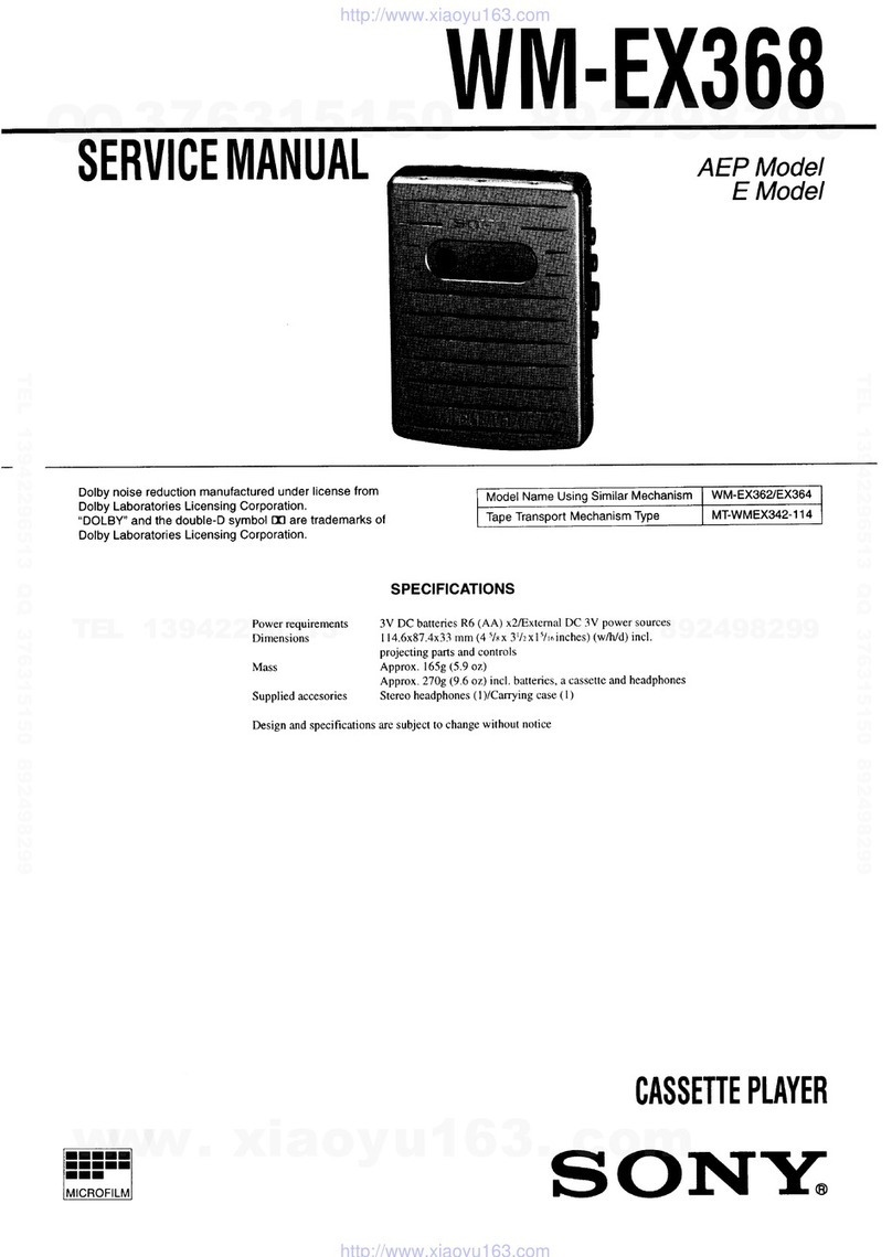 Sony WM-EX368 User manual