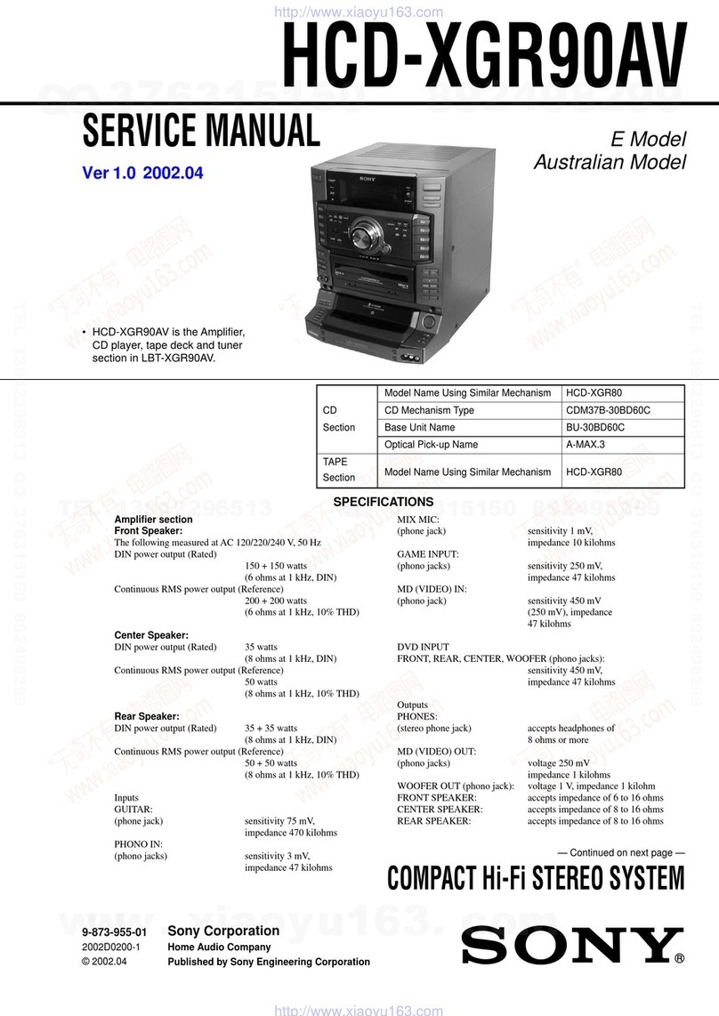 Sony HCD-XGR90AV User manual