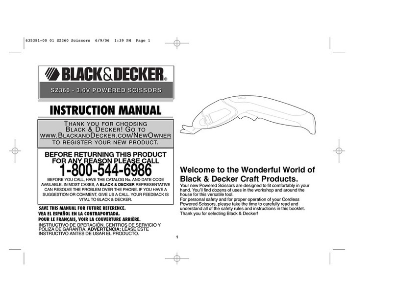 Black & Decker SZ360 instruction manual