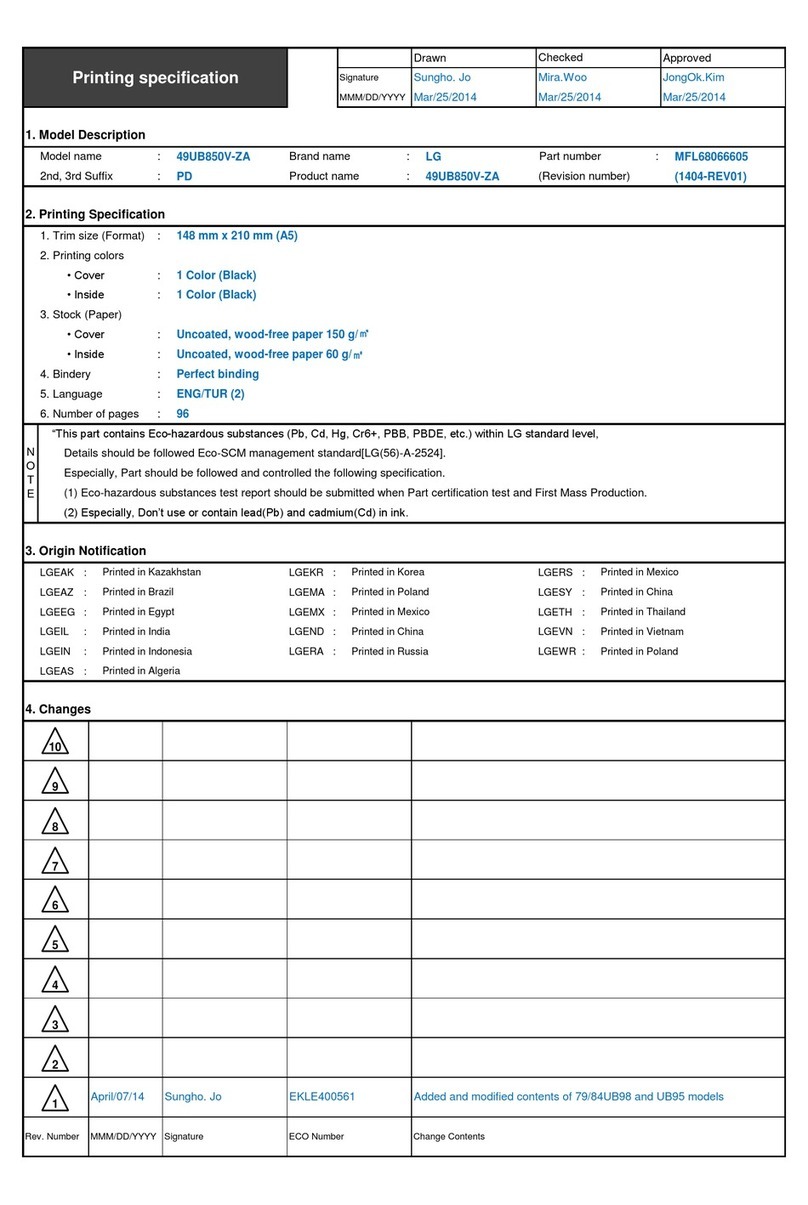 LG UB85 Series User manual
