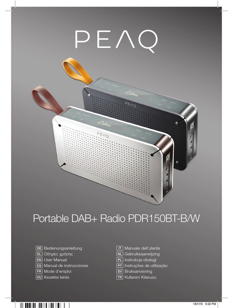 Peaq PDR150BT-B/W User manual