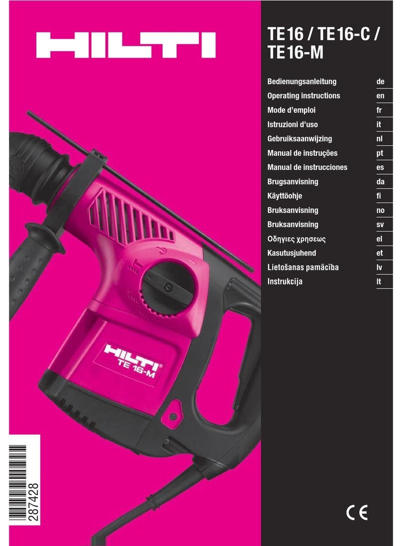Hilti TE16 User manual Hilti TE16 User manual