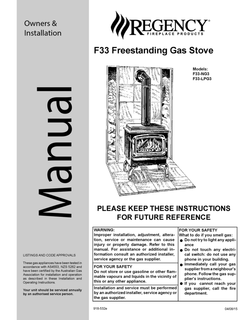 Regency F33-NG3 Quick start guide