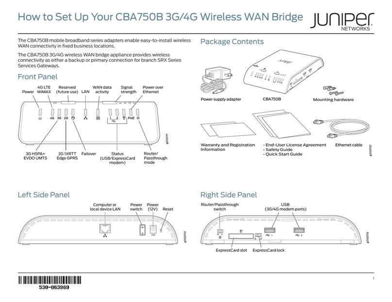 Juniper CBA750B Setup guide
