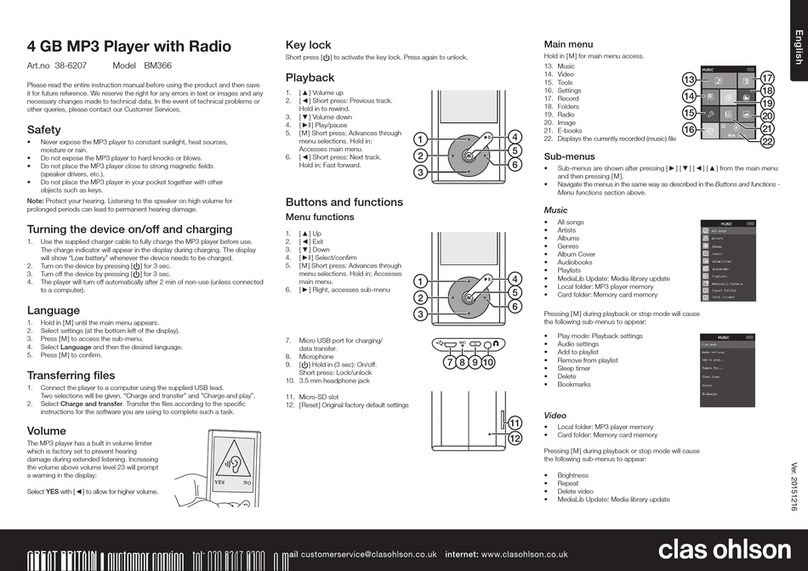 Clas Ohlson BM366 User manual