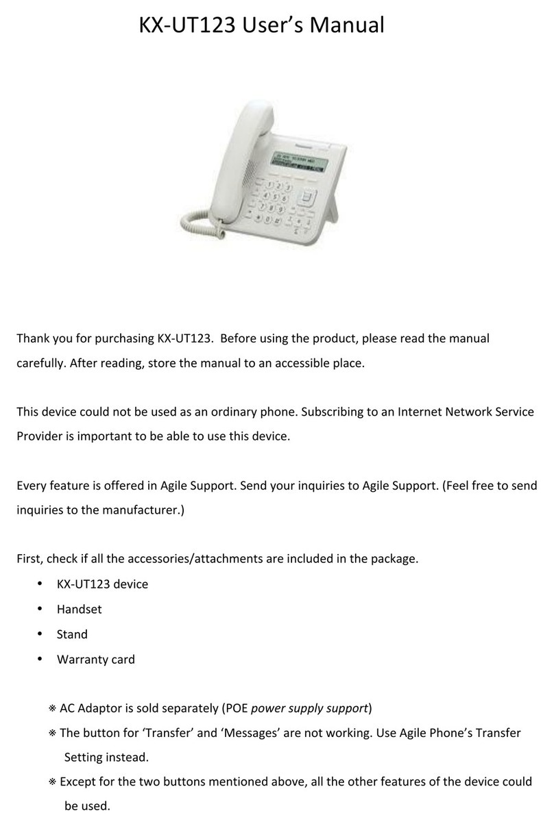 AGILE kx-ut123 User manual