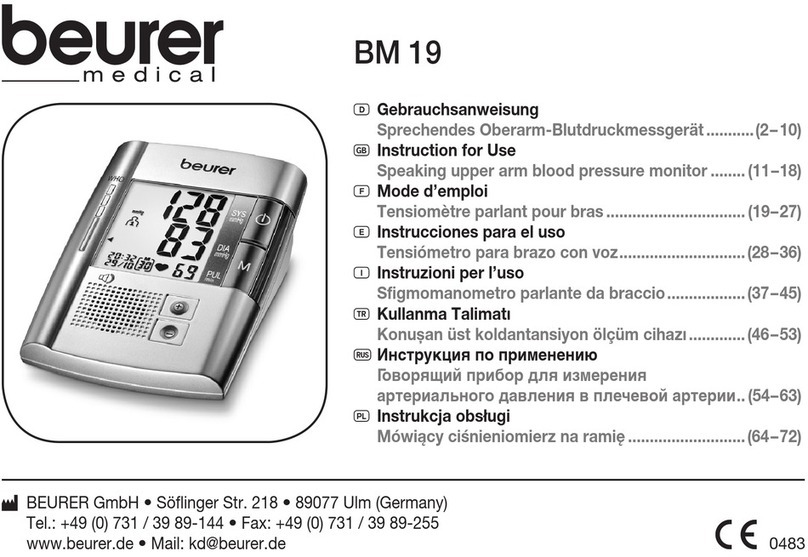 Beurer BM19 User manual