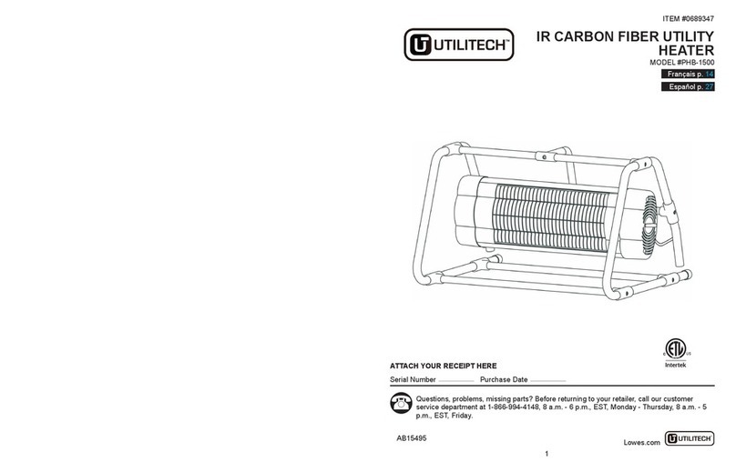 Utilitech PHB-1500 User manual