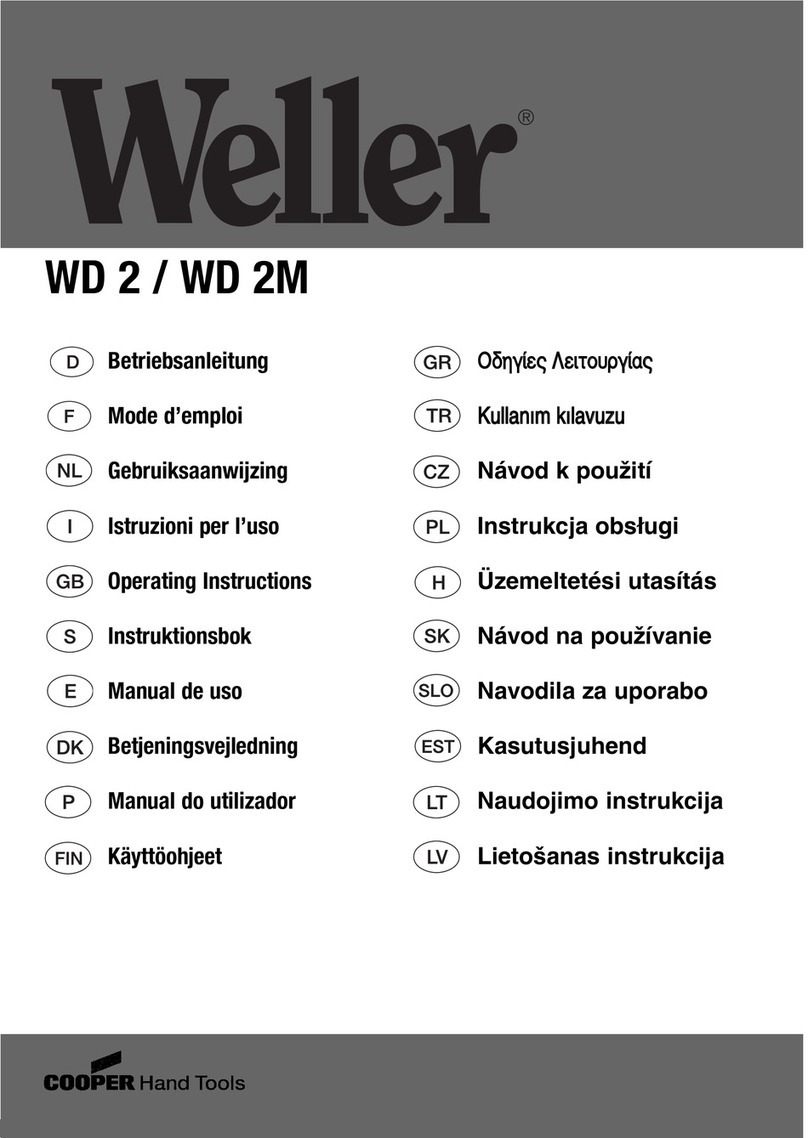 Weller WD 1M User manual Weller WD 1M User manual