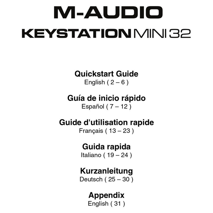 M-Audio Keystation Mini 32 quick start guide