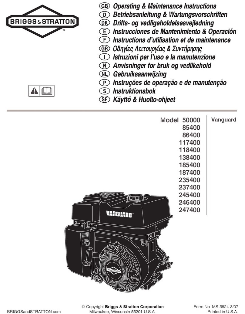 Briggs & Stratton Vanguard 85400 Service manual