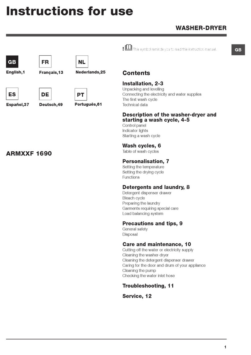 Hotpoint ARMXXF 1690 User manual