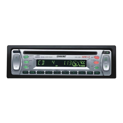 Sony CDX-L350 - Fm/am Compact Disc Player User manual