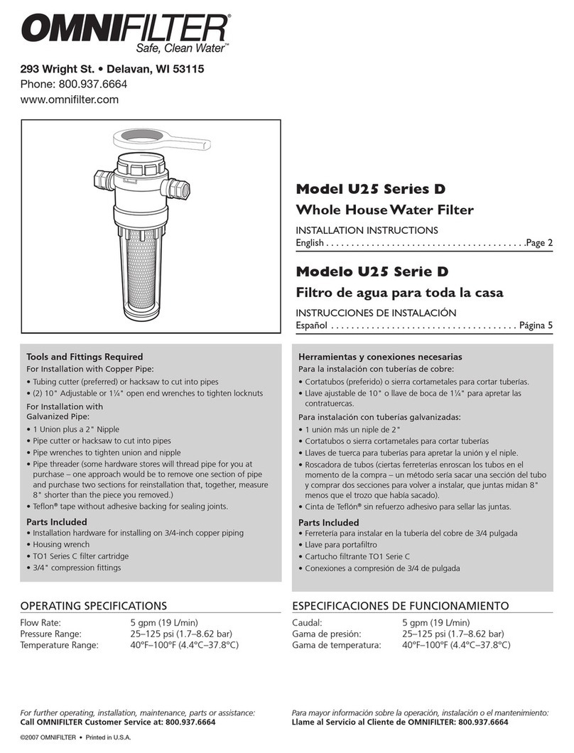 Omnifilter U25 D series User manual