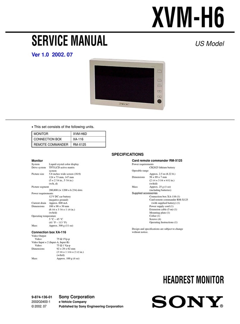 Sony XVM-H6 User manual