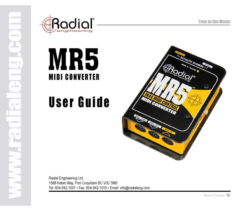 Radial Engineering MR5 User manual