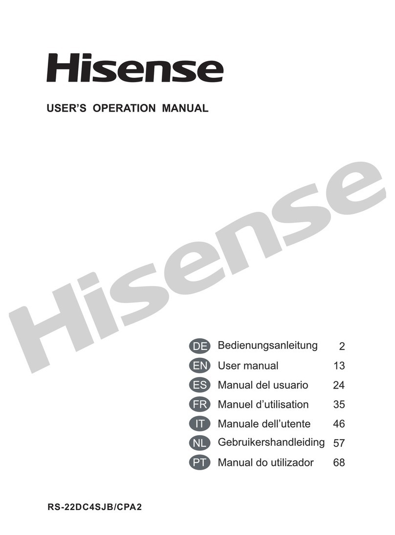 Hisense RS-22DC4SJB/CPA2 User's operation manual