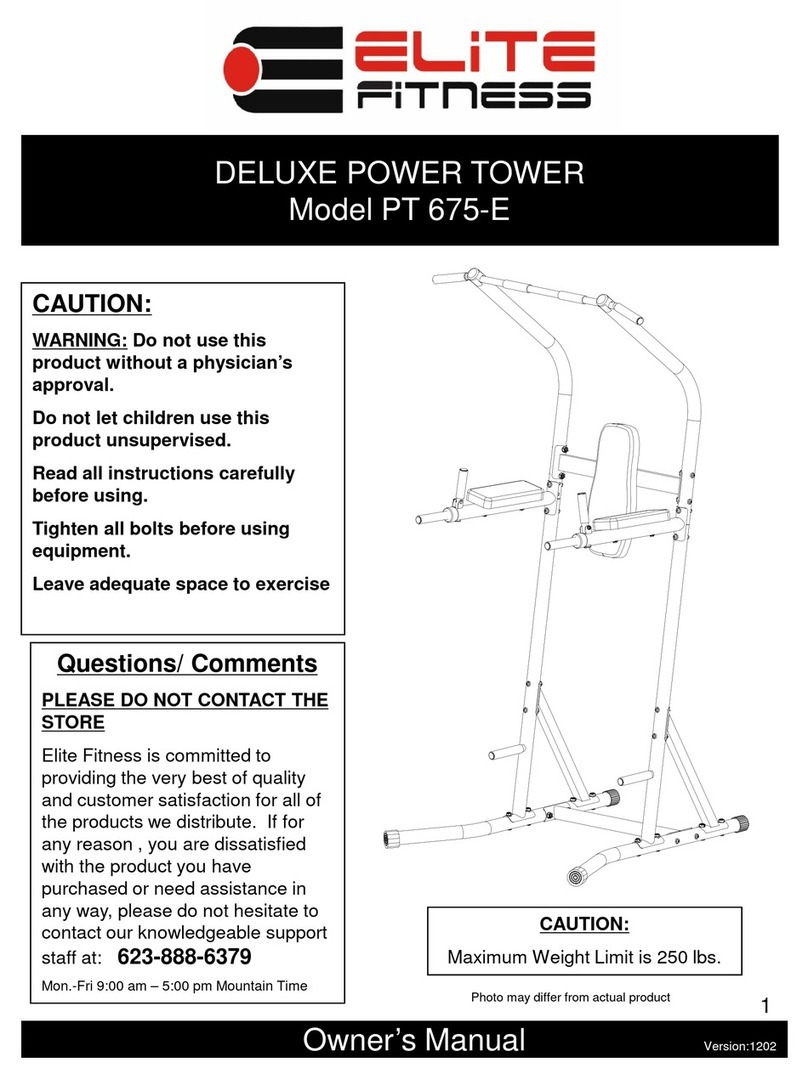 Elite Fitness PT 675-E owner's manual