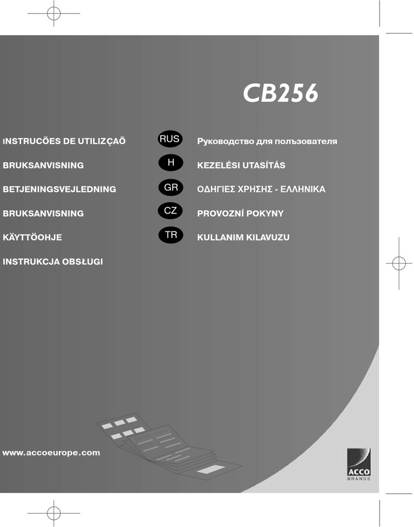 Rexel cb256 User manual