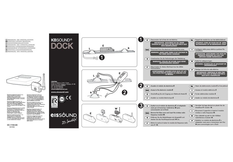 EisSound KBSound Dock installation manual