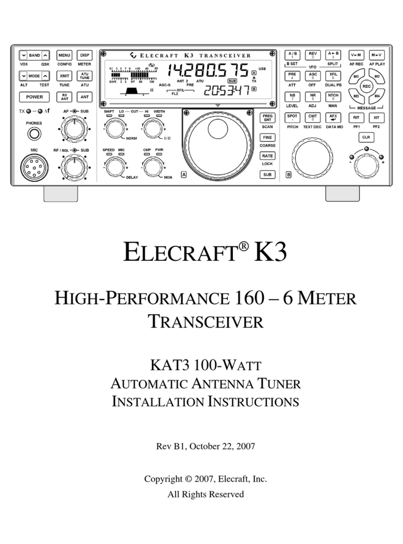 ELECRAFT K3 User manual