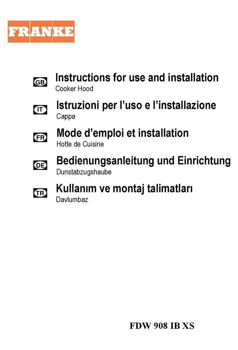 Franke FDW 908 IB XS Operation manual