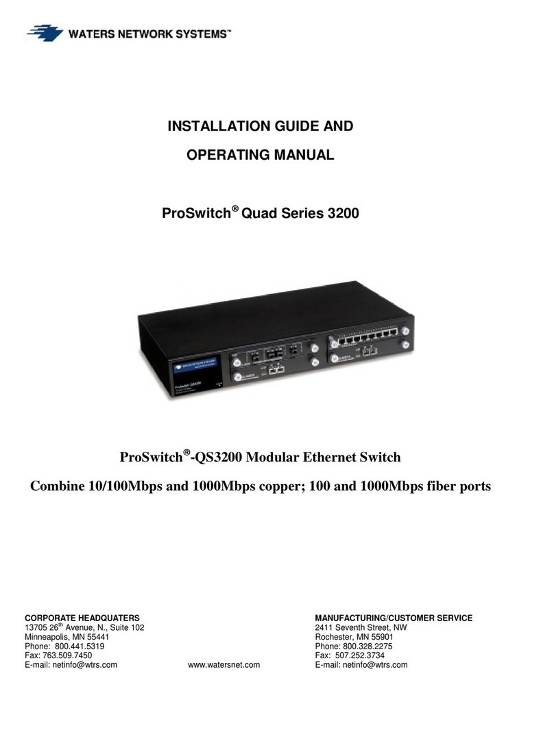 Waters Network Systems ProSwitch Quad Series 3200 User manual