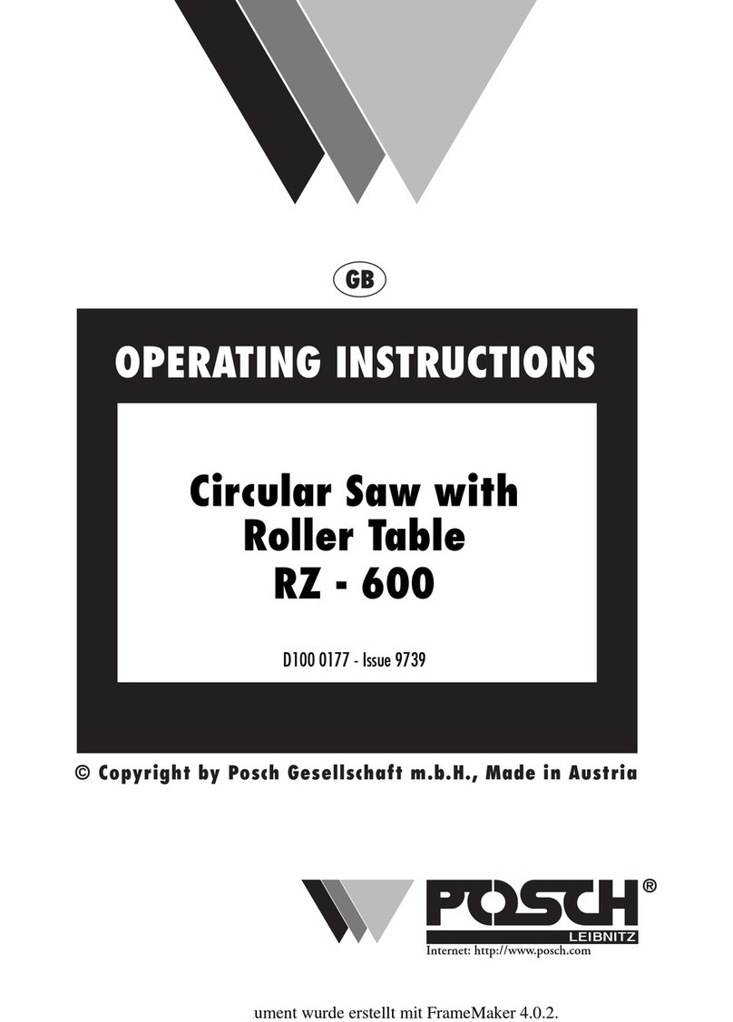 Posch rz-600 operating instructions