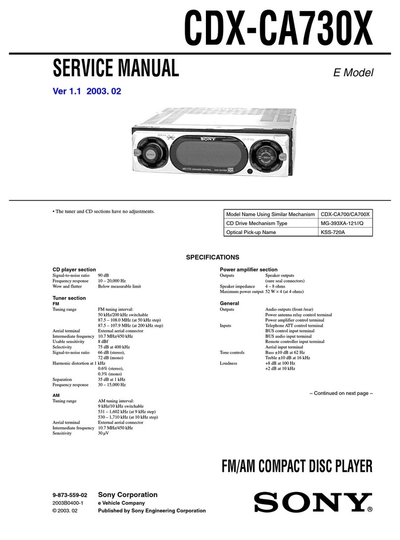 Sony CDX-CA730X User manual