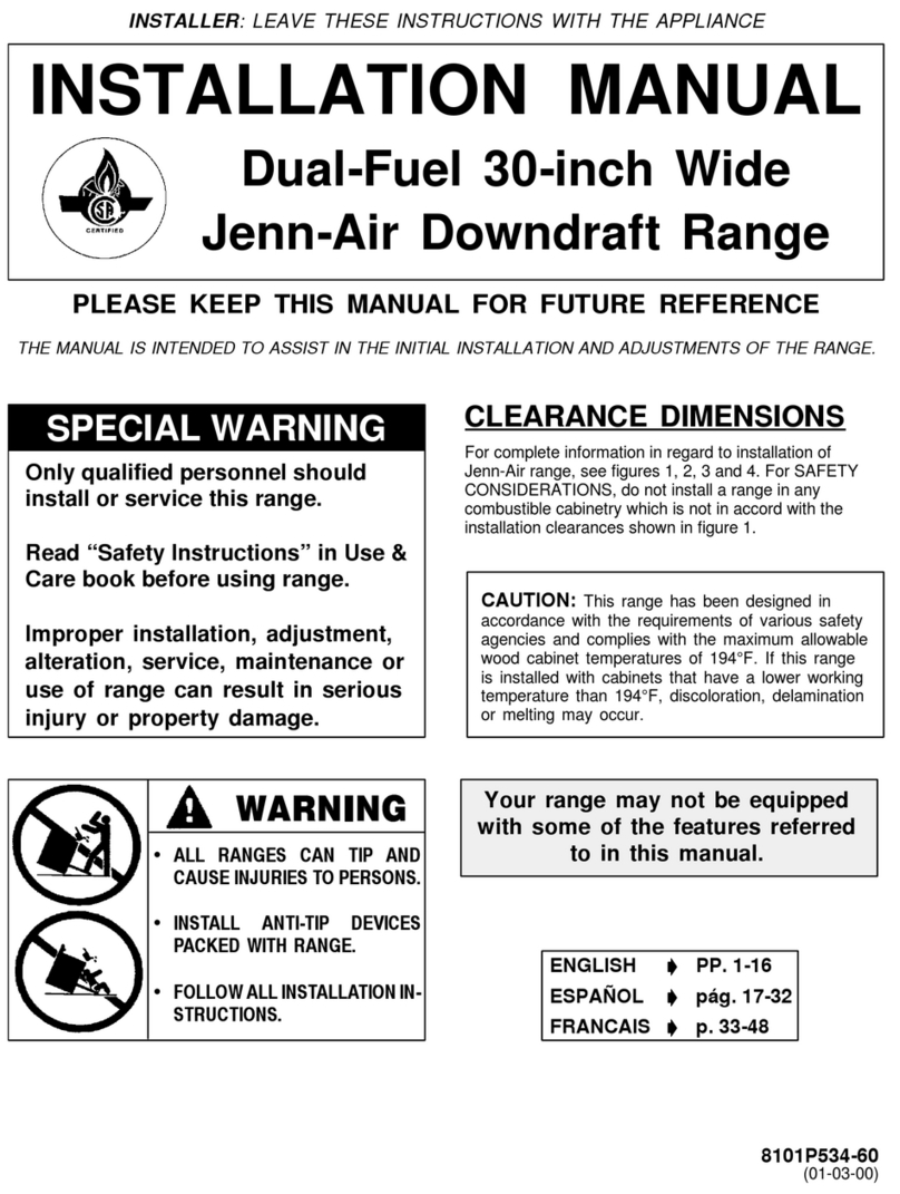 Jenn-Air JDS9860AAP installation manual Jenn-Air JDS9860AAP installation manual