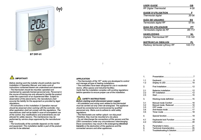 Watts Industries BT DRF-01 user guide