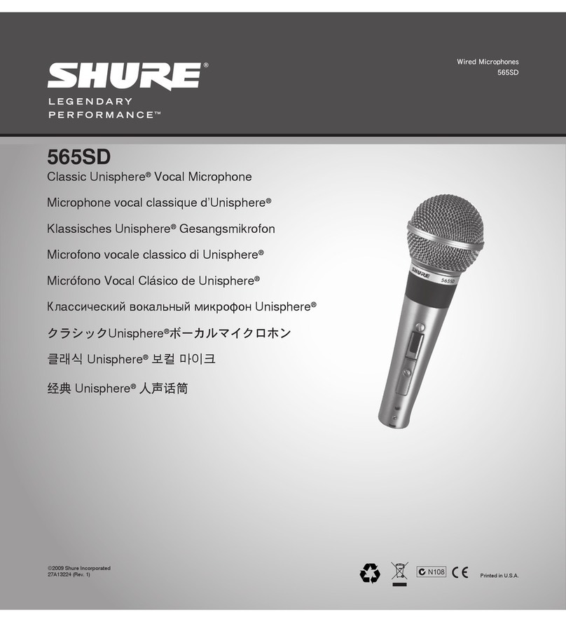 Shure UNISPHERE 565SD User manual