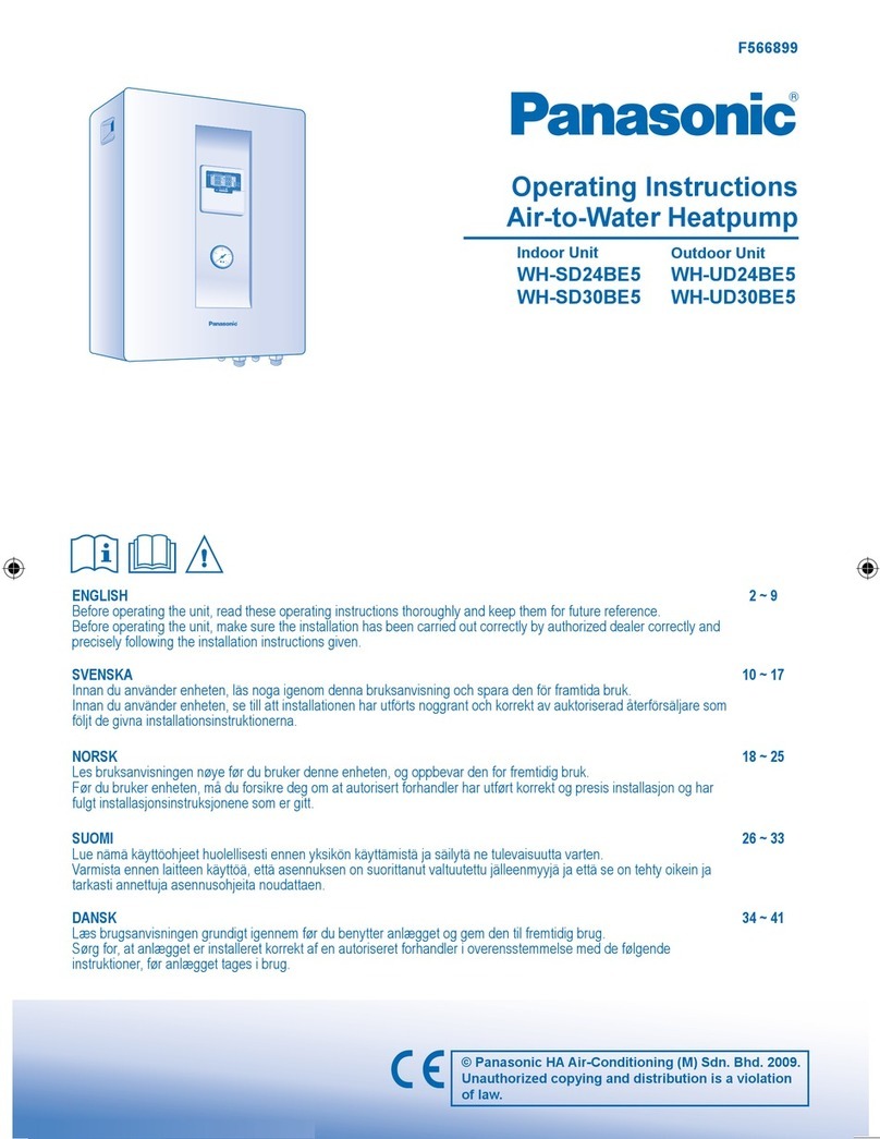 Panasonic WH-SD24BE5 operating instructions