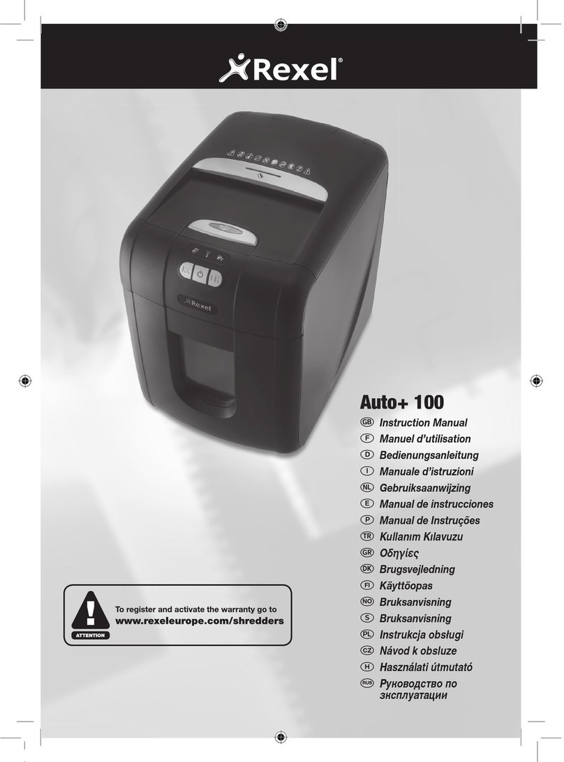 Rexel Auto+ 100 instruction manual