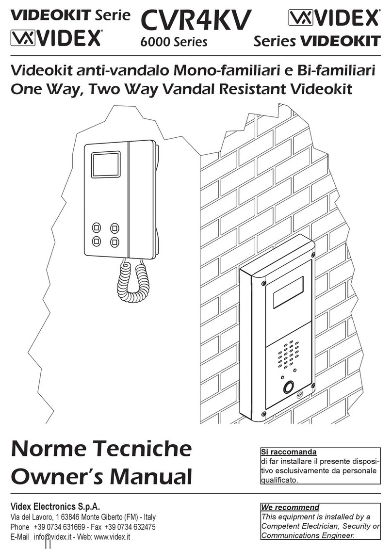 Videx CVR4KV User manual