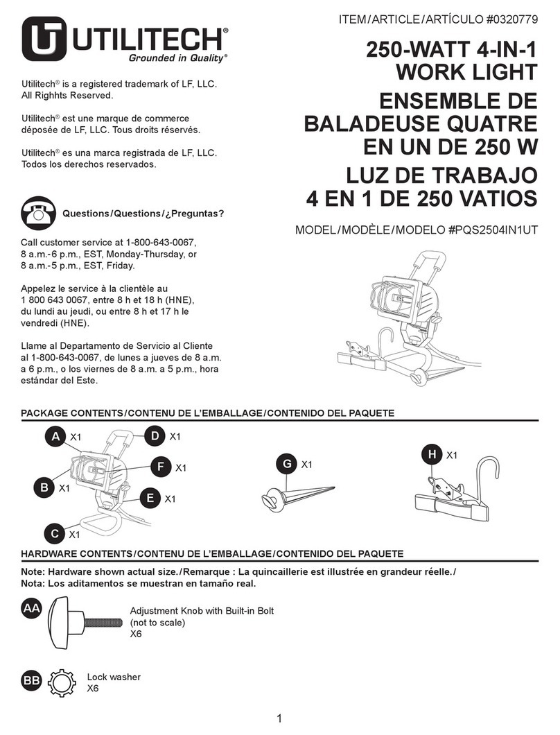 Utilitech PQS2504IN1UT User manual
