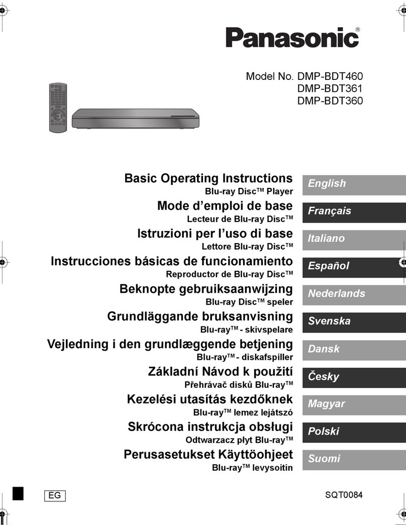 Panasonic DMP-BDT460 Basic operating instructions
