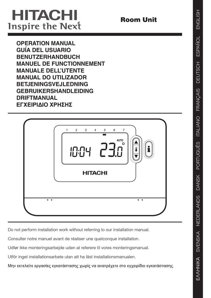Hitachi Room Unit Operation manual