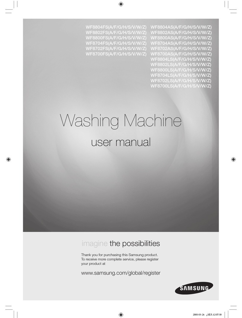 Samsung WF8804FS(A/F/G/H/S/V/W/Z) user manual
